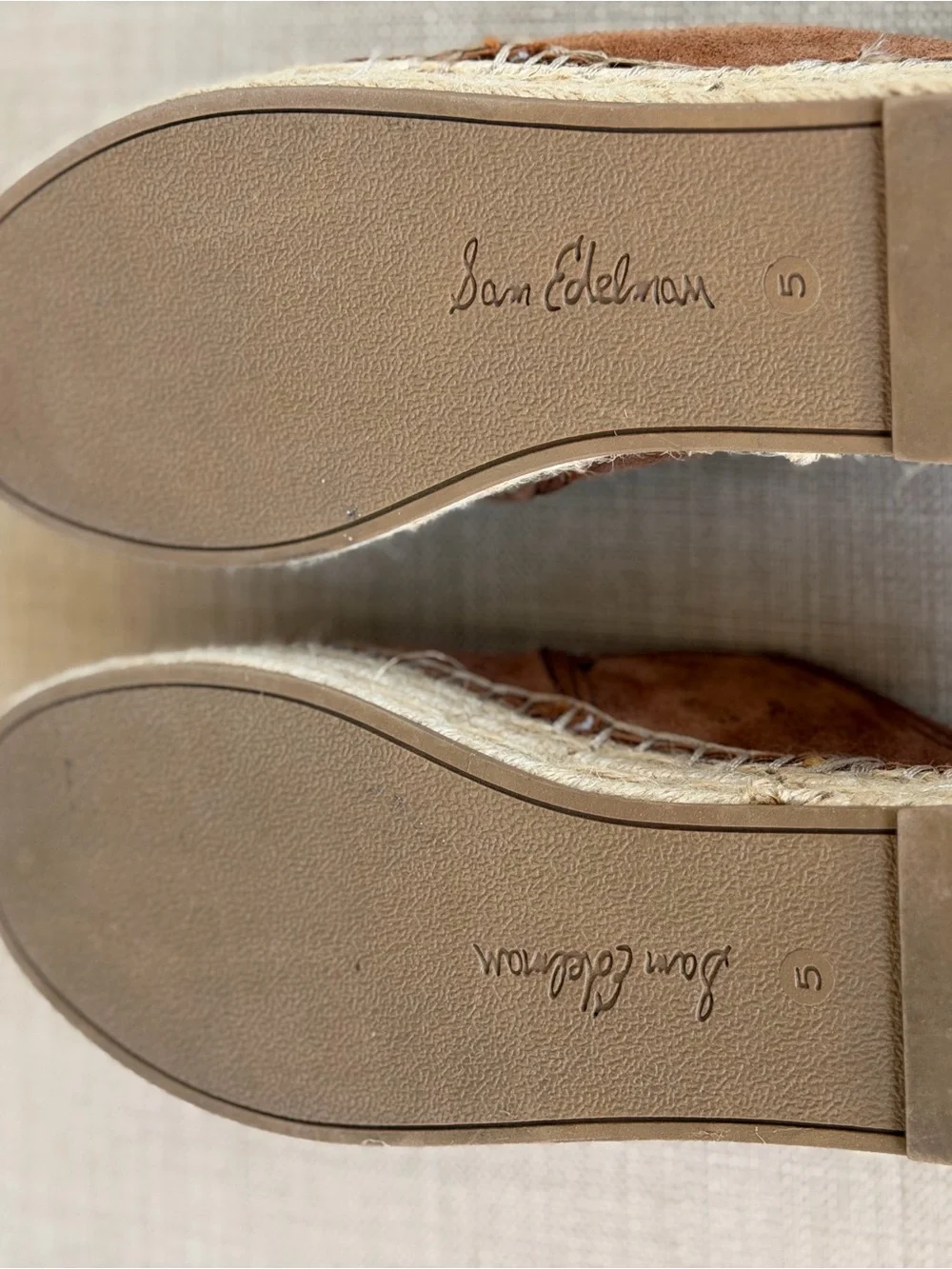 Sam Edelman Tan Platform Suede Espadriles